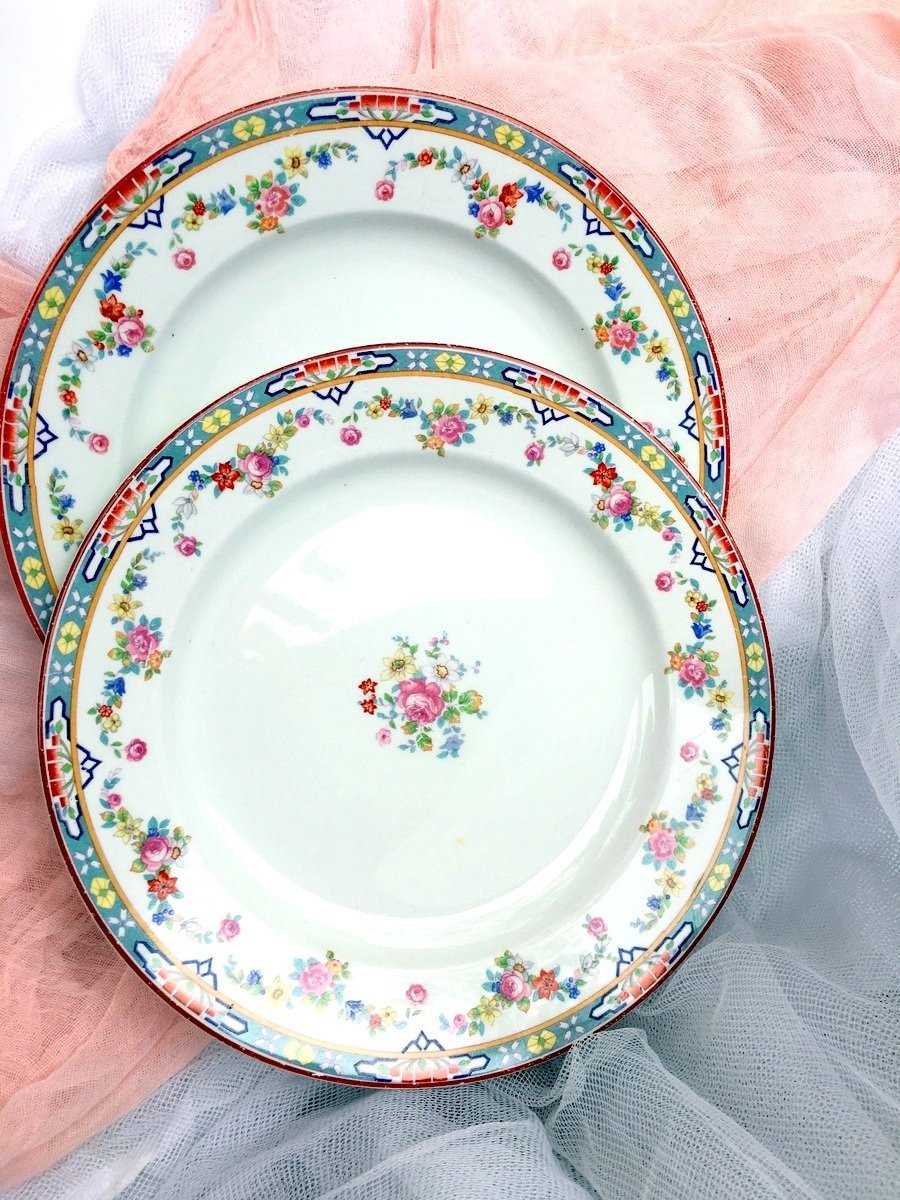 Pottery Grindley W H GRINDLEY ENGLAND KINGSWOOD 10.5" DINNER PLATES 4