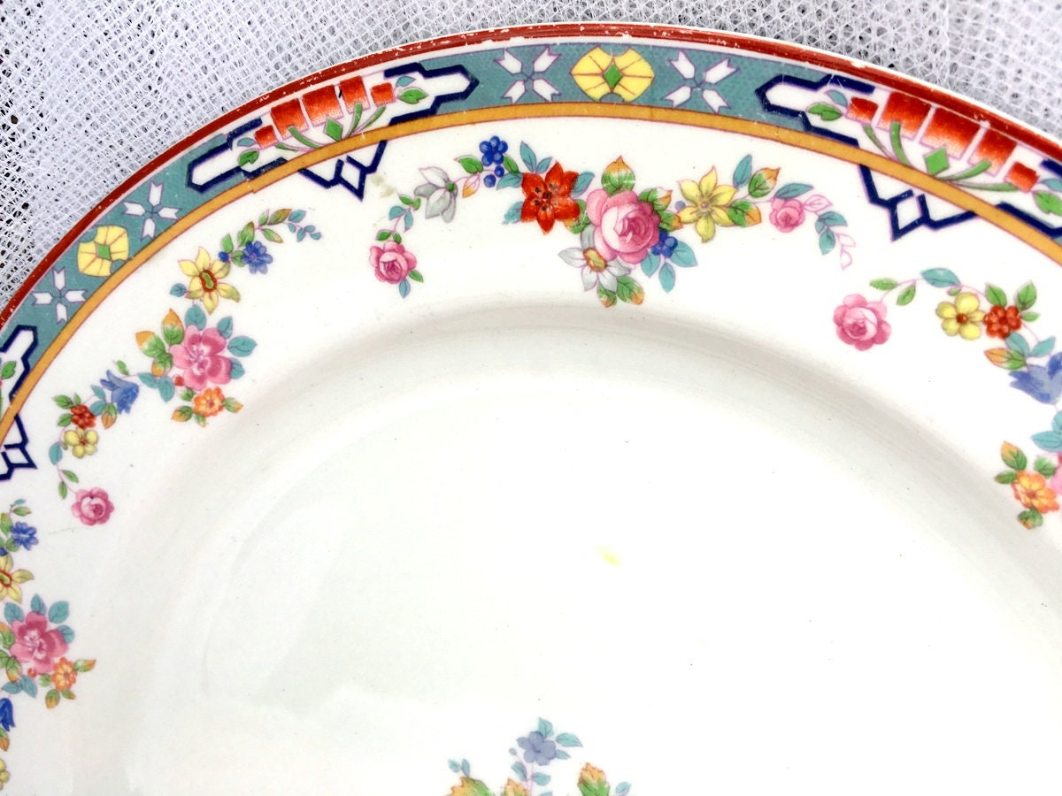 Pottery Grindley W H GRINDLEY ENGLAND KINGSWOOD 10.5" DINNER PLATES 4