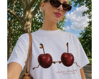 Camiseta Cherry para despedida de soltera, camiseta Cherry Bride Crew, camiseta para viaje de despedida de soltera, regalo personalizado para damas de honor, camiseta Comfort Colors