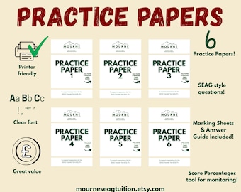SEAG Transfer Test Practice Papers 1–6 | Full Exam Simulation | Mourne Transfer Tuition