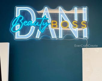 Neon z logo na zamówienie: spersonalizowana dekoracja ścienna LED dla firm, znak LED do witryn sklepowych, dekoracja biurowa z neonem, szyld wystawowy salonu, szyld brandingowy