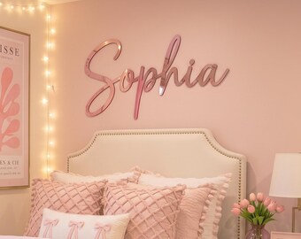 Gepersonaliseerd naambordje met acrylletters – decoratie voor studentenkamer, preppy studentenkamerbordje, cadeau voor kinderen voor de start van het schooljaar, 5 mm dik