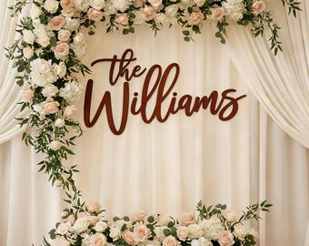 Drewniany szyld na zamówienie, rustykalny drewniany szyld z nazwiskiem rodziny, spersonalizowany znak na tło weselne na przyjęcie i stół dla zakochanych