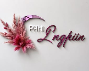 Niestandardowy, 3D akrylowy znak z logo firmy: wycinana laserowo minimalistyczna dekoracja ścienna