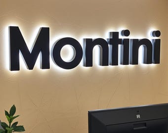 Niestandardowy podświetlany szyld firmowy LED: logo 3D z akrylu, dekoracja biurowa