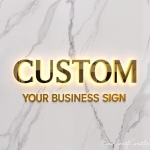 Letreros personalizados para empresas / Letrero LED retroiluminado con logotipo 3D / Letrero de pared moderno para oficina / Letrero luminoso para recepción de negocios / Letrero con logotipo de marca