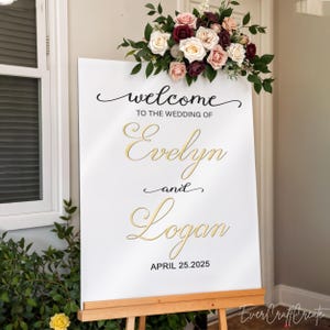 Custom 3D Acrylic Wedding Welcome Sign: Modern Reception Signage