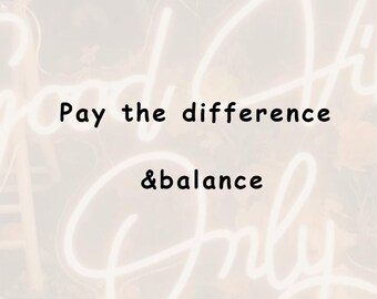 Zapłać różnicę i saldo | Ekspresowa wysyłka | Niestandardowe neony