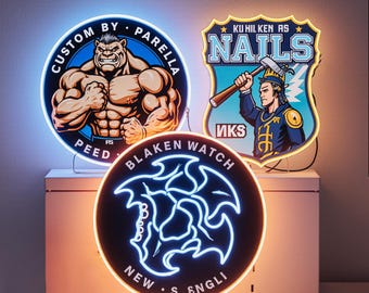 Neon z logo na zamówienie: spersonalizowana dekoracja ścienna dla firmy, branding salonu