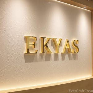 Letreros personalizados para empresas / Letrero LED retroiluminado con logotipo 3D / Letrero de pared moderno para oficina / Letrero luminoso para recepción de negocios / Letrero con logotipo de marca