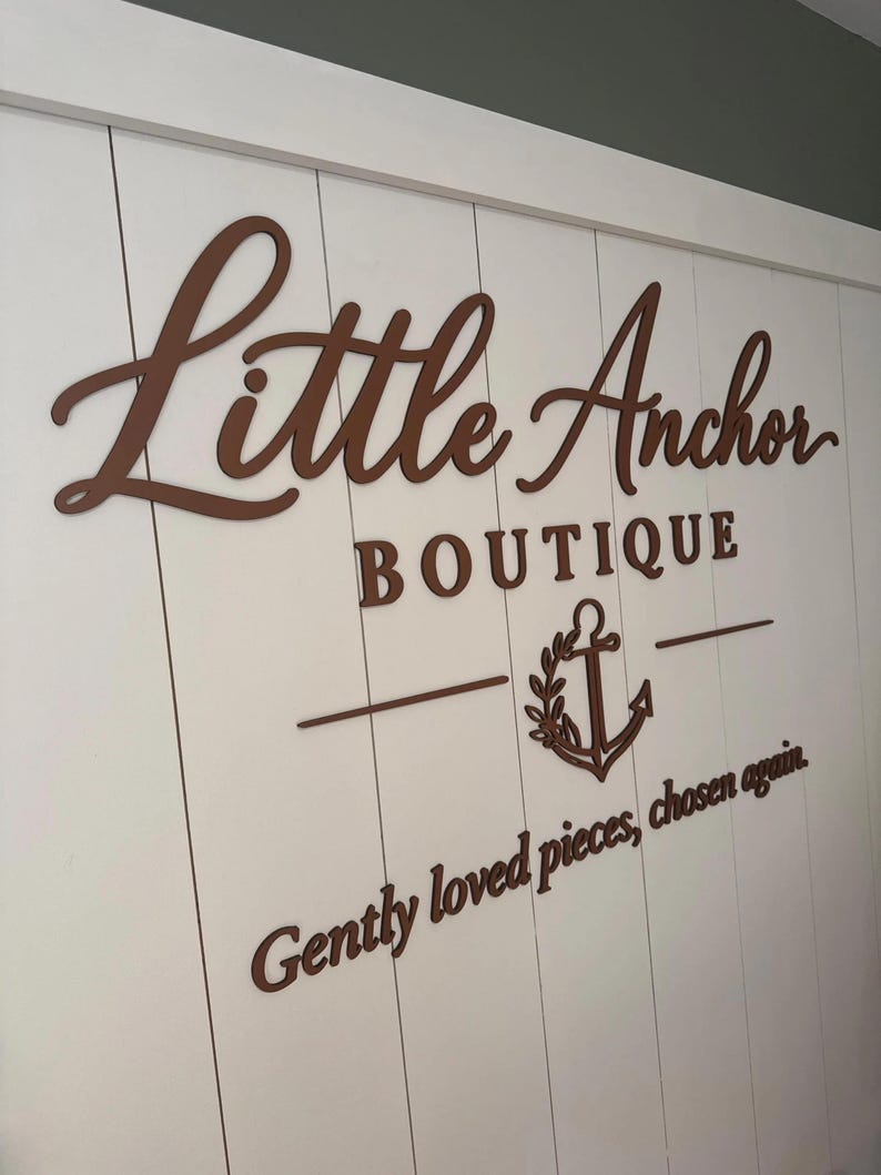 Custom Handmade Wooden Logo Business Sign, Wooden Brand Sign for Office, Wooden Wall Lettering, Rustic Wood Sign, Laser Cut Logo Sign, Salon image 10