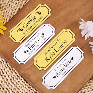 Personalized Name Plate, ID Nameplate, Gold/Silver Custom Engraved Name Plaque with Adhesive Sticky Backing for Trophies, Events, Gifts