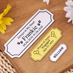Plaque Nominative Laiton Pour Chenil / Niche - Peggy - Fabriquée Au Royaume-Uni