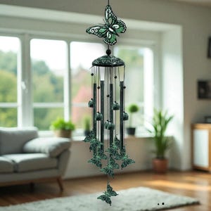 Butterfly Wind Chimes for Outside – 33&quot; Memorial Gift for Mom, Grandma, Garden Decor, Birthday Gift for Women Patio Porch Yard