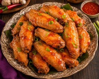 Rezept für Thai-Hähnchenflügel mit süßer Chili: Sofortiger digitaler Download
