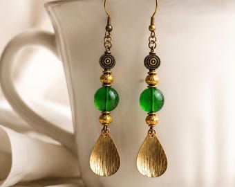 Jade Sun Earrings