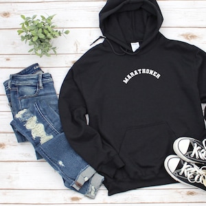 Sudadera con capucha para maratonistas, sudadera con capucha para corredores, sudadera para corredores, camisetas para emprendedores, camisetas para corredores de pista y campo, sudadera con capucha unisex para correr