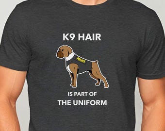 El cabello K9 es parte del uniforme, camisa de policía con diseño de manga personalizado