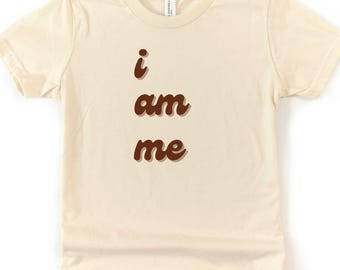 T-shirts I Am Me Positive Affirmation, I Am Affirmations voor kindershirt, T-shirt met korte mouwen voor jeugd, T-shirt met krachtige bevestiging voor kinderen