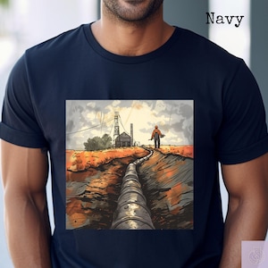 Camiseta para trabajador petrolero, camiseta para técnico de servicio de campo, regalo para trabajador de petróleo y gas