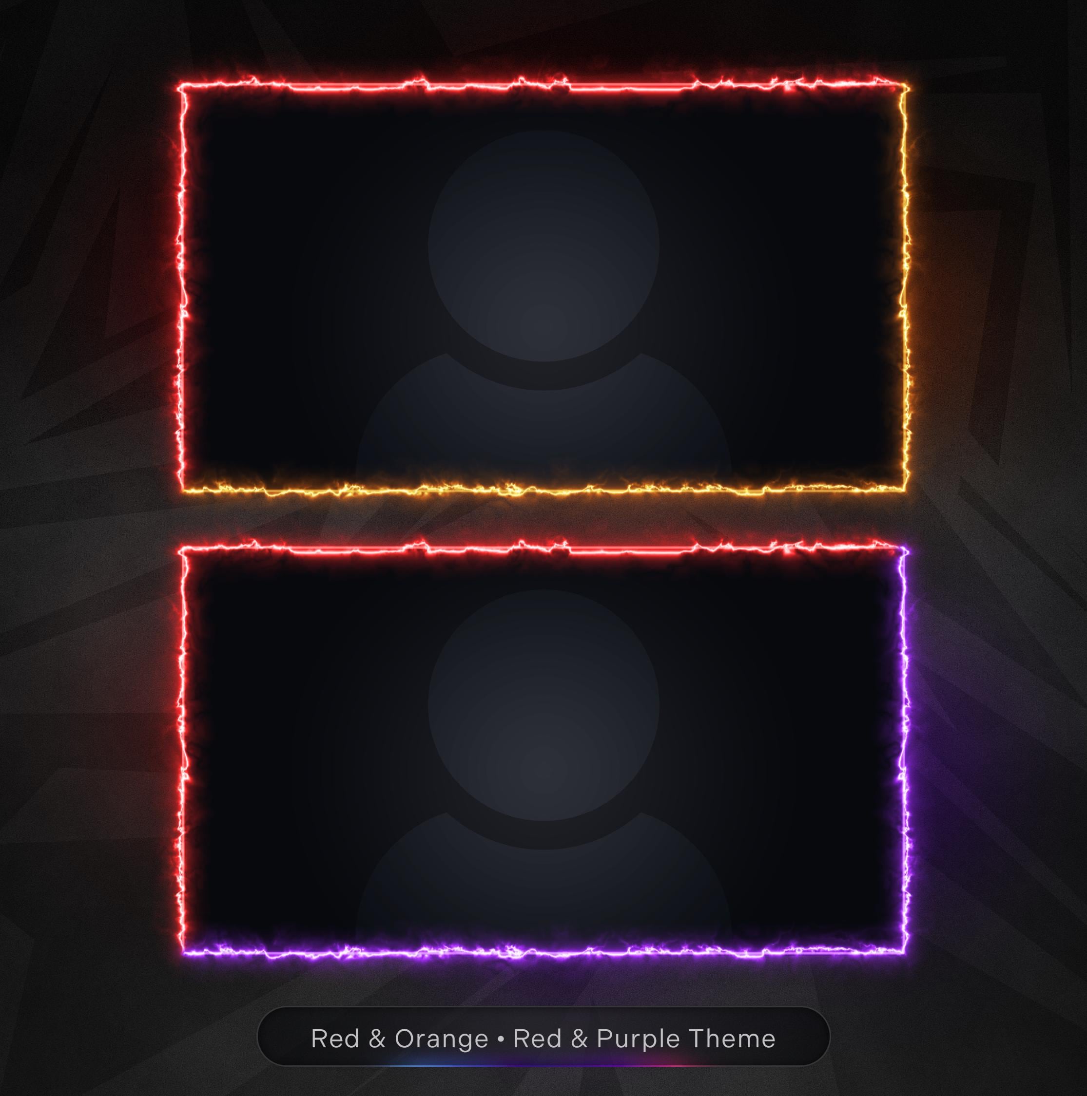 Animated Neon Webcam Overlays – 21 Dual Color Webcam Frames for Twitch ...