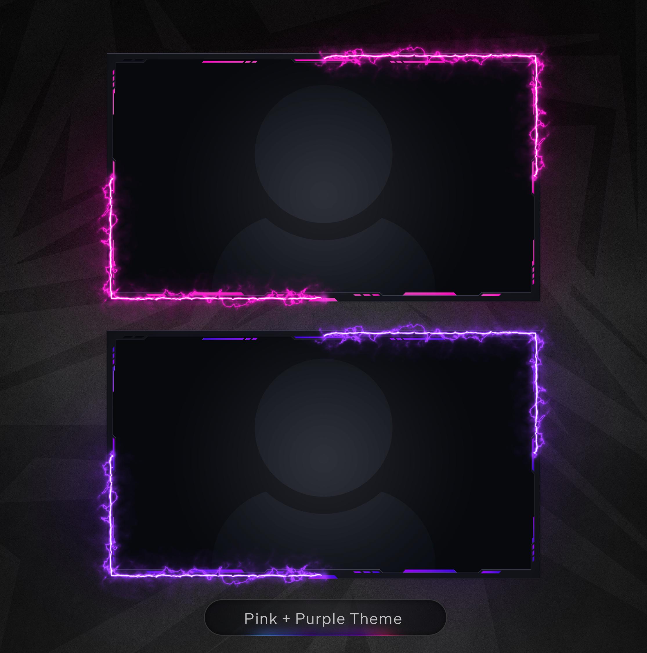Animated Electric Webcam Overlay | 7 Color Webcam Frames for Twitch ...