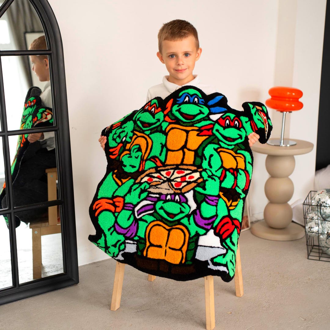 Youtuber Rugs 90s Cartoon-inspired Tufted Rug | Funky Retro Decor | Custom Handmade ...