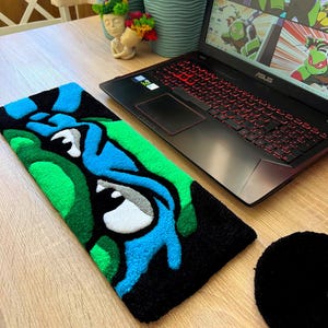 Wrist rest, pc accessories, keyboard wrist rest, keyboard rug, gaming rug, keyboard mat, desk accessories, cute desk mat, anime desk mat