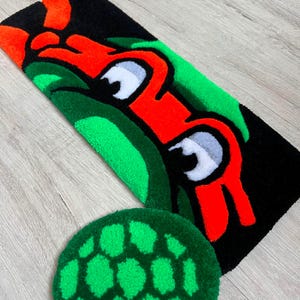 Handmade Turtle Keyboard Rug: Acrylic Gamer Desk Mat