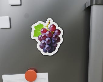 Vibrant Grape Vine Vinyl Magnet