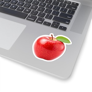 Red Delicious Apple Sticker for Fun and Whimsical Decor