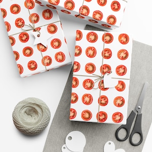 Gift Wrap Paper Tomato Vibrance  - Fresh and Fun for Any Occasion