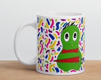 Taza con personaje adorable, taza de café con dibujos animados divertidos, taza de cerámica colorida, taza de café original, regalo con personaje original, taza de 325 ml (11 oz)