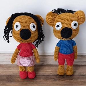 Mouk Amigurumi-personages - Mita en Popo Handgehaakt l Handgemaakte knuffel
