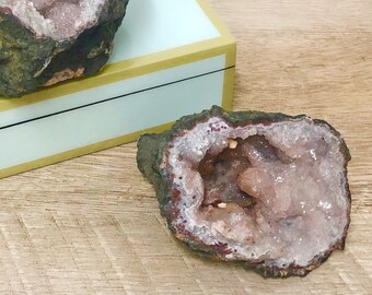 Amethyst Crystal Geodes - Two Pieces - ON SALE - Previous price 150.00 Dollars
