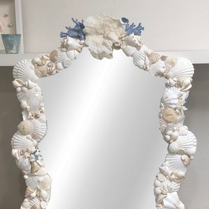 Beach Decor - Seashell Mirror -  Made to Order - coastal/nautical/sea shell/seashells/sea shells/beach house