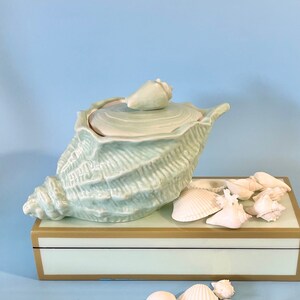 Capiz Shell Bowl with Sea Life Seashells-Beach Decor-Sea Shell Decor-Seashell Bowl-Starfish-Coral image 1