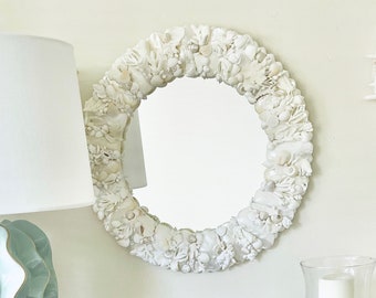 Seashell and Coral Mirror - Ready to Ship