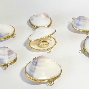 Seashell Jewelry Box I Seashell Pill Box I Seashell Ring Holder I Shell Purse I Coastal Wedding Ring Pillow - UK