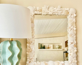 Beach Decor - Large Seashell Mirror - 24" x 30" Made to Order