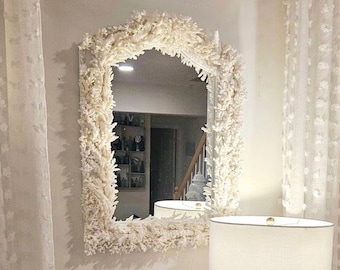 Beach Decor - Large Natural Coral Mirror