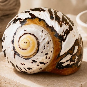 Large Polished Real Turbo Sarmaticus Shell - 3.5"-3.75" - beach decor coastal hermit crab seashell
