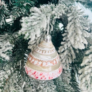 Beach Christmas Ornament - Real Seashell Ornament - SOLD INDIVIDUALLY - Coastal Christmas Nautical Christmas Xmas Gift