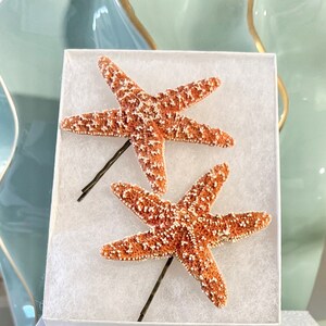 Starfish Hair Pins Natural Real Starfish Set of Two Beach Hair Accessories, Beach Wedding, Mermaid, Halloween Party image 3