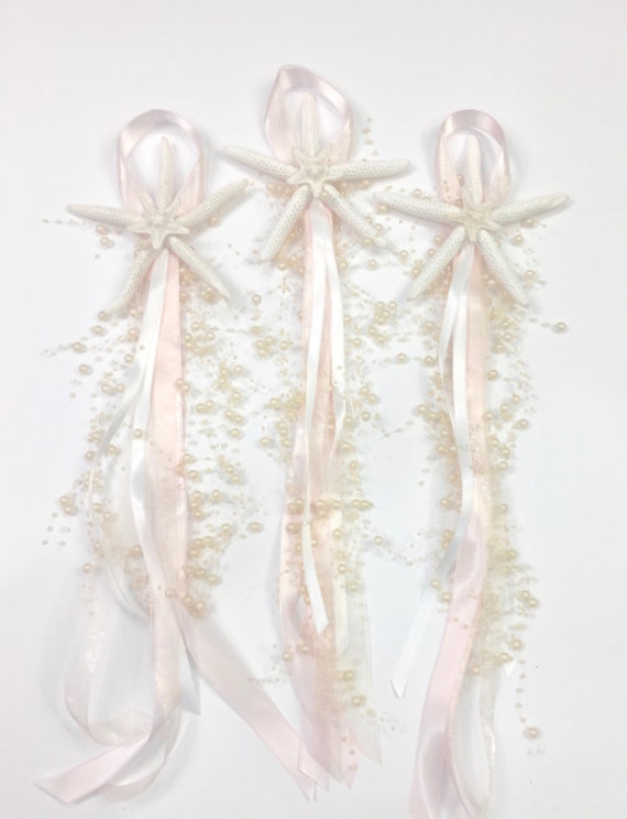 Beach Wedding Chair Decoration With Starfish Ribbons Etsy