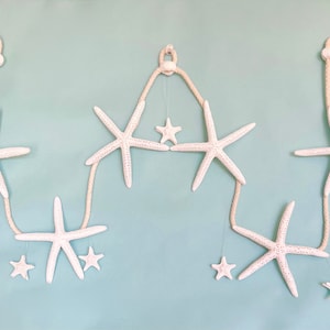 Beach Decor - Starfish Garland -  coastal door decor star fish natural real starfish