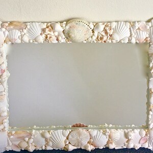 Seashell Mirror beach decor coastal nautical sea shell | Etsy