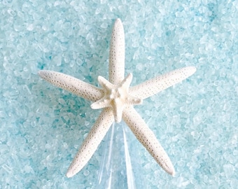 Starfish Christmas Tree Topper - Real Starfish Natural or Glittered - Coastal Xmas Decoration/Nautical/Beach Decor/Real Star fish