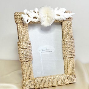 Picture Frames Rope Frames with Sea Life 4x6 photo Sold Individually beach decor coastal summer image 4
