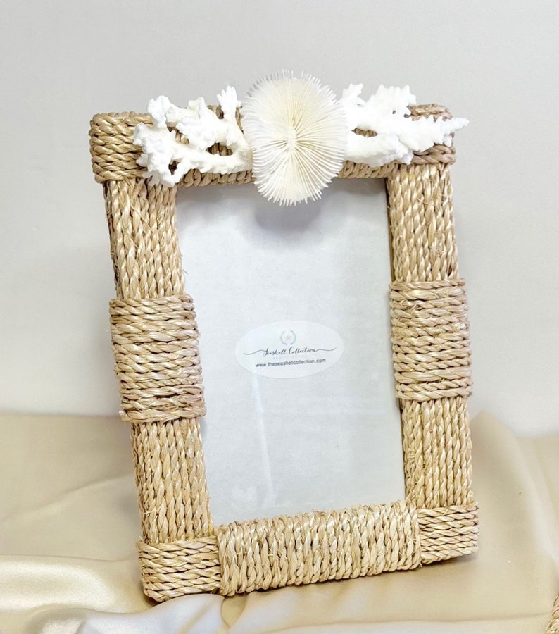 Picture Frames Rope Frames with Sea Life 4x6 photo Sold Individually beach decor coastal summer image 4